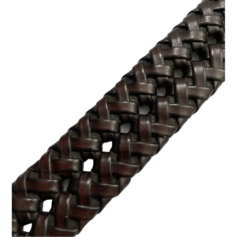 Braided Reversible Belt size M Black and Brown